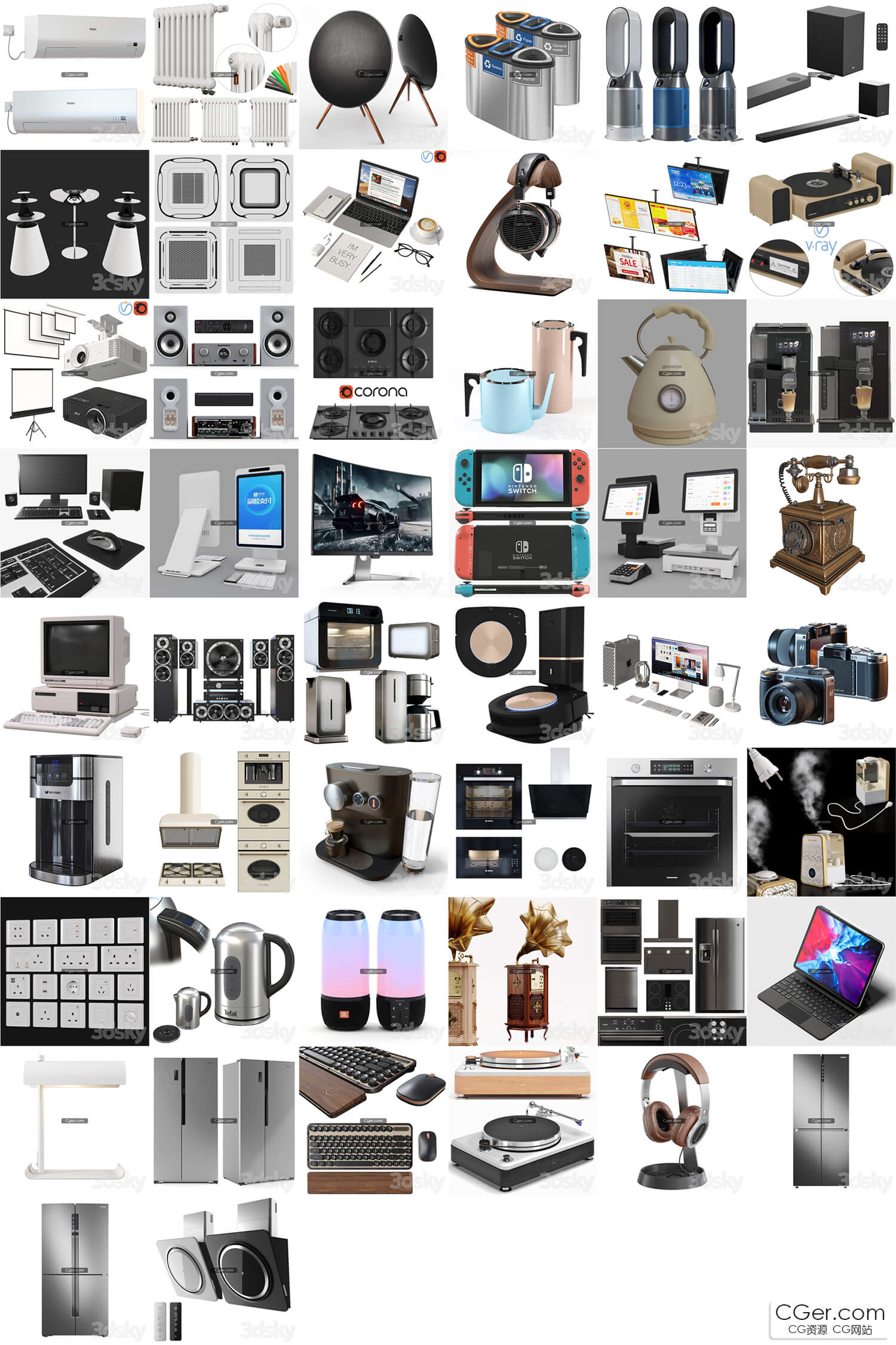 cger资源网 50个电气电子产品模型合集，助力设计与创意实现
